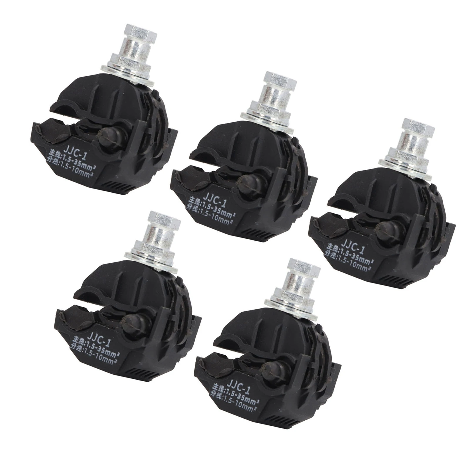 5 ชิ้นฉนวนกันความร้อนเจาะ Connector 1KV No Peeling Piercing Clamp แรงดันไฟฟ้าต่ําสูงสาย Splitter ฉนวนกันความร้อนเจาะ Connector 1