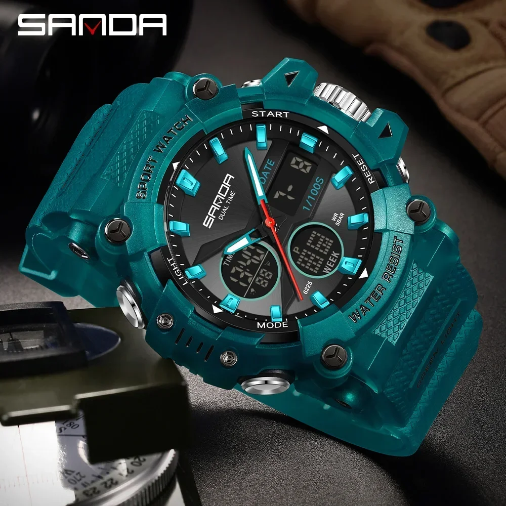 SANDA Women's Sports Watch for Men Quartz Digital Dual Display