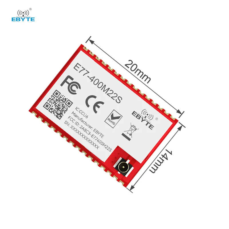 CDEBYTE E77-400M22S LoRaWAN Wireless Module 433MHz STM32WLE5 ARM Cortex-M4 Low Power 22dbm SoC Long Distance 5.6km Small Size