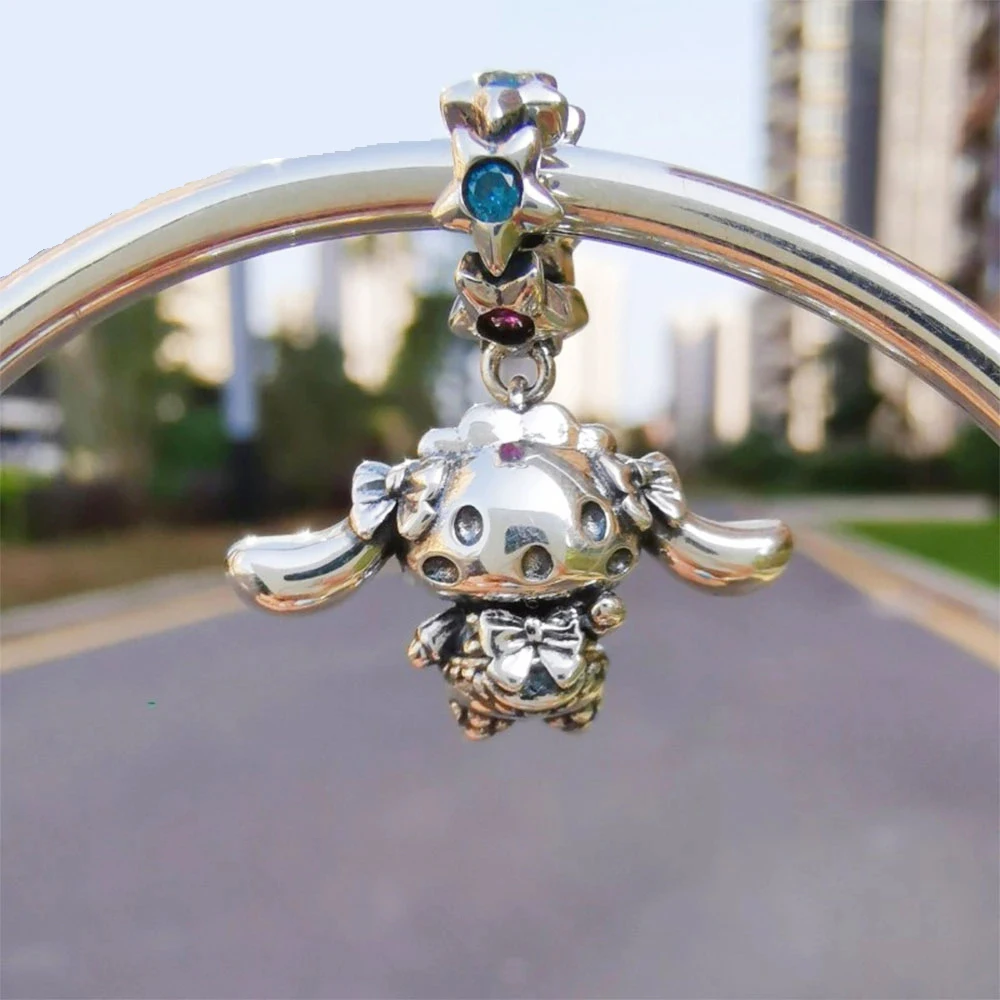 Charm Jewelry Fine 925 Silver Fit Original Pandora Bracelet Disney Winnie Bear Tigger Hello Kitty Charms Bead Necklace Diy Women Jewelry Gift