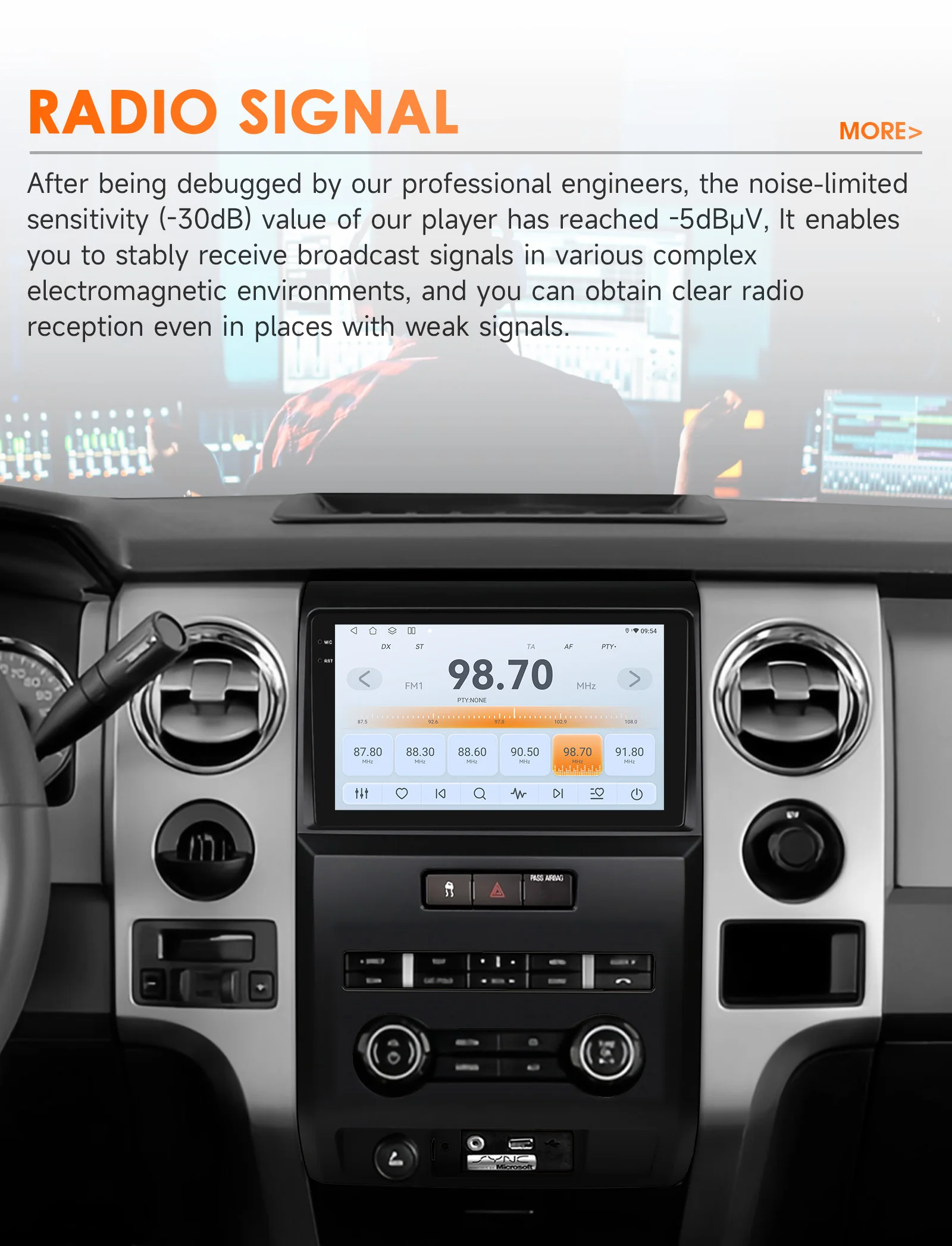 Carplay Android 14 Autoradio für Ford F150 P415 Raptor 2008 - 2014 Multimedia-Player mit Snapdragon 8-Kern-Prozessor, GPS, 360-Grad-Kamera und Bildschirm – Detail 19