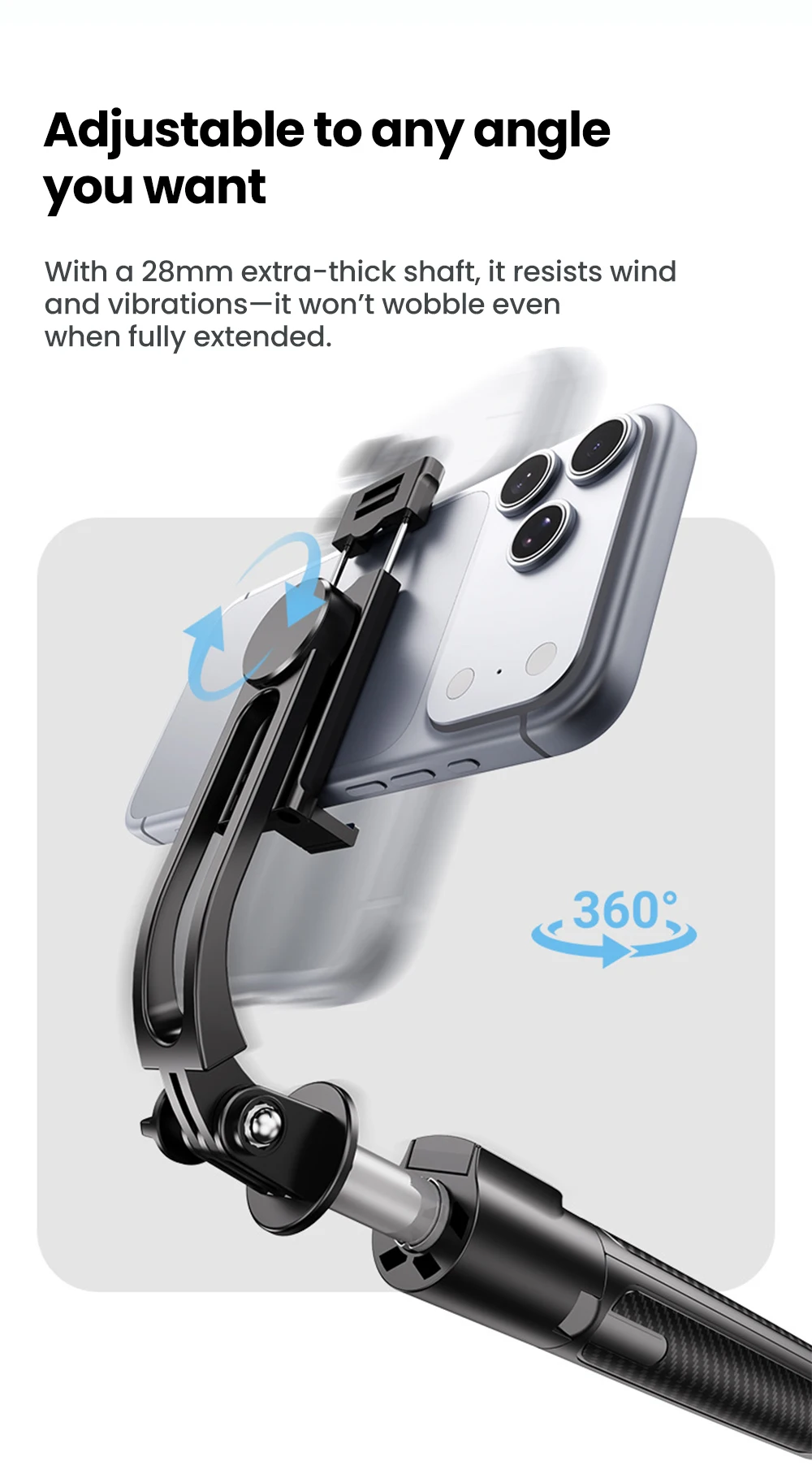 Portable Bluetooth Selfie Stick Tripod For Smartphones Extendable_voghion.com