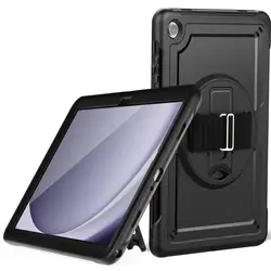 Ultimate Rugged Armor Case with 360° Swivel Stand for 11-inch Tablets - 2023 Edition (Black)