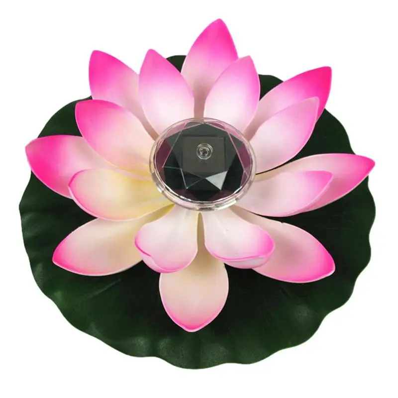 Solar Pool Lights Floating Lotus Solar Power Led Pond Lights Flower Pond Lights For Beach Outdoor Decorations Swimming Pool