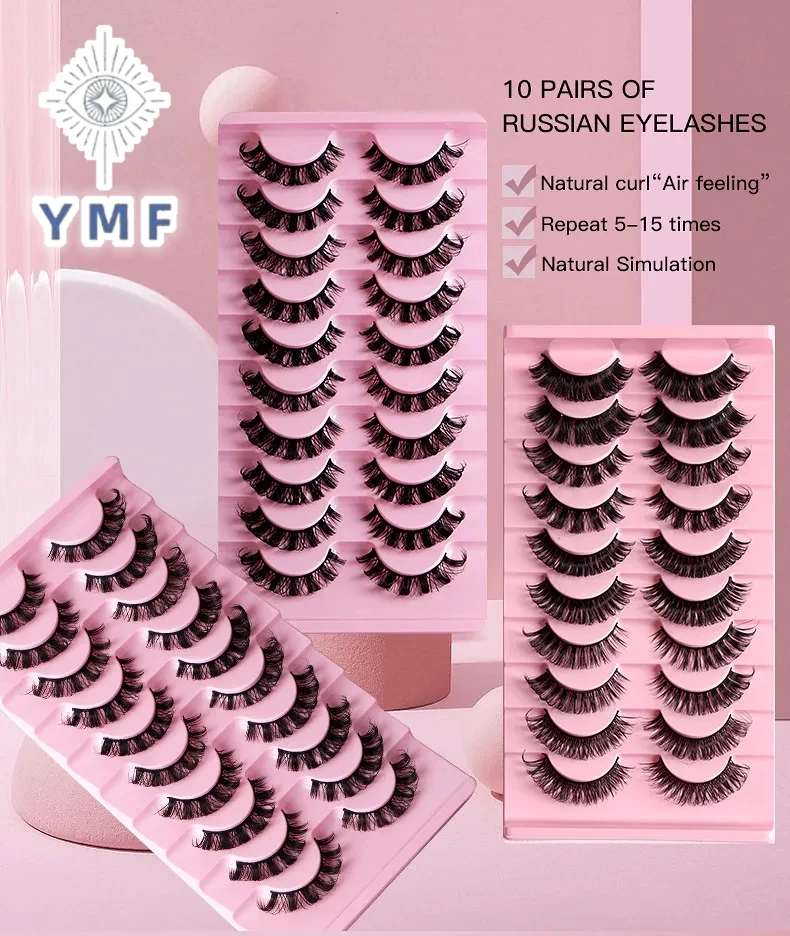 

New 10 Pairs Natural False Eyelashes Fake Lashes Long Make Up 6d Fiber Lashes Extension Eye lashes Fiber Eyelashes For Beauty