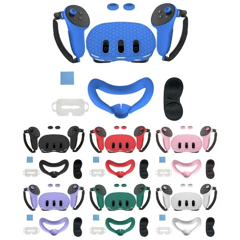 

Набор защитных чехлов, держатель для защиты от царапин, защитная крышка, корпус контроллера для контроллера виртуальной реальности, захваты, Силиконовая защита для объектива