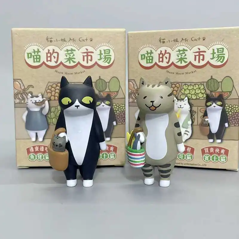 Cartoon Mofusand Meow's Vegetable Market Series Blind Box Ornamento da Scrivania Espositore da Finestra Bambola Carina Scatola Misteriosa Regali a Sorpresa - immagine 4