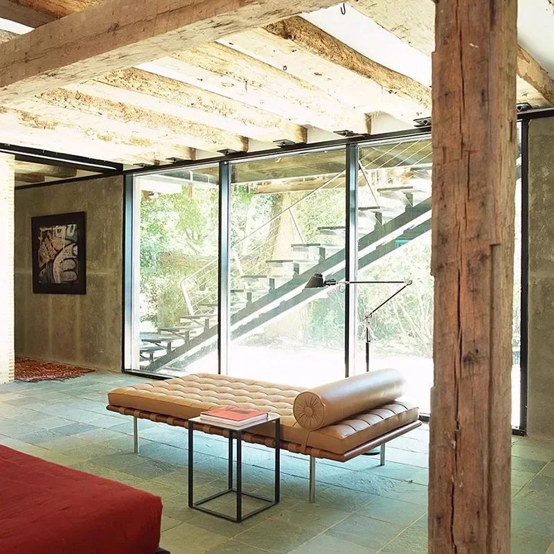 Barcelona Sofa Bed Small Apartment Modern Simple Single Leisure Office Model Room Lunch Lounge Chair Dual-purpose Recliner Chair