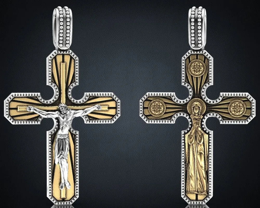 

Женский кулон в виде креста с распятием, из серебра 925 пробы, 14 г