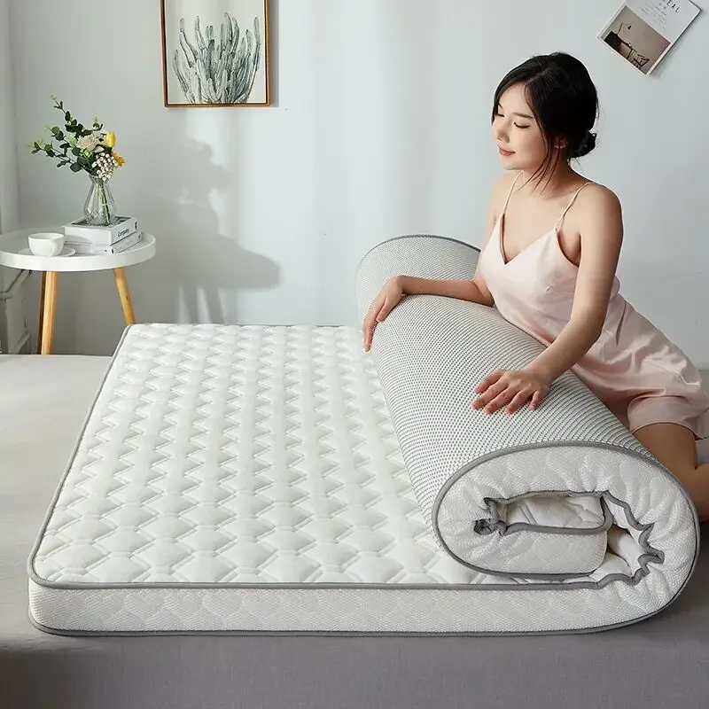 

New Latex Mattress Breathable Knitted Fabric Padded Mattress Bedroom Hotel Tatami Mattresses Collapsible Bed Mat Soft Cushion