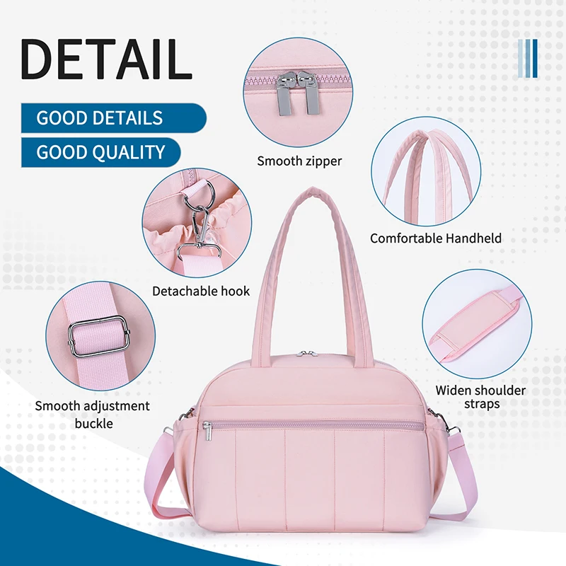 Travel handbag, large capacity women's fitness bag, multifunctional dry wet separation, short distance business luggage bag, por