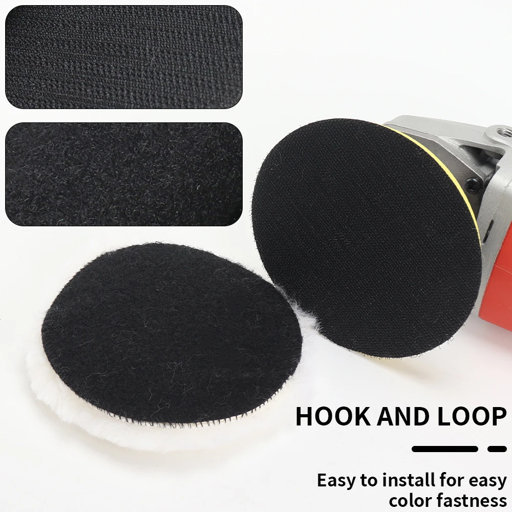 M14 Gewinde 3/4/5/6/7 Zoll Wollfilz Polierpads Set für Autopolitur Kratzer Reparatur Fliesen Glas Edelstahl Reinigungswerkzeuge – Detail 10