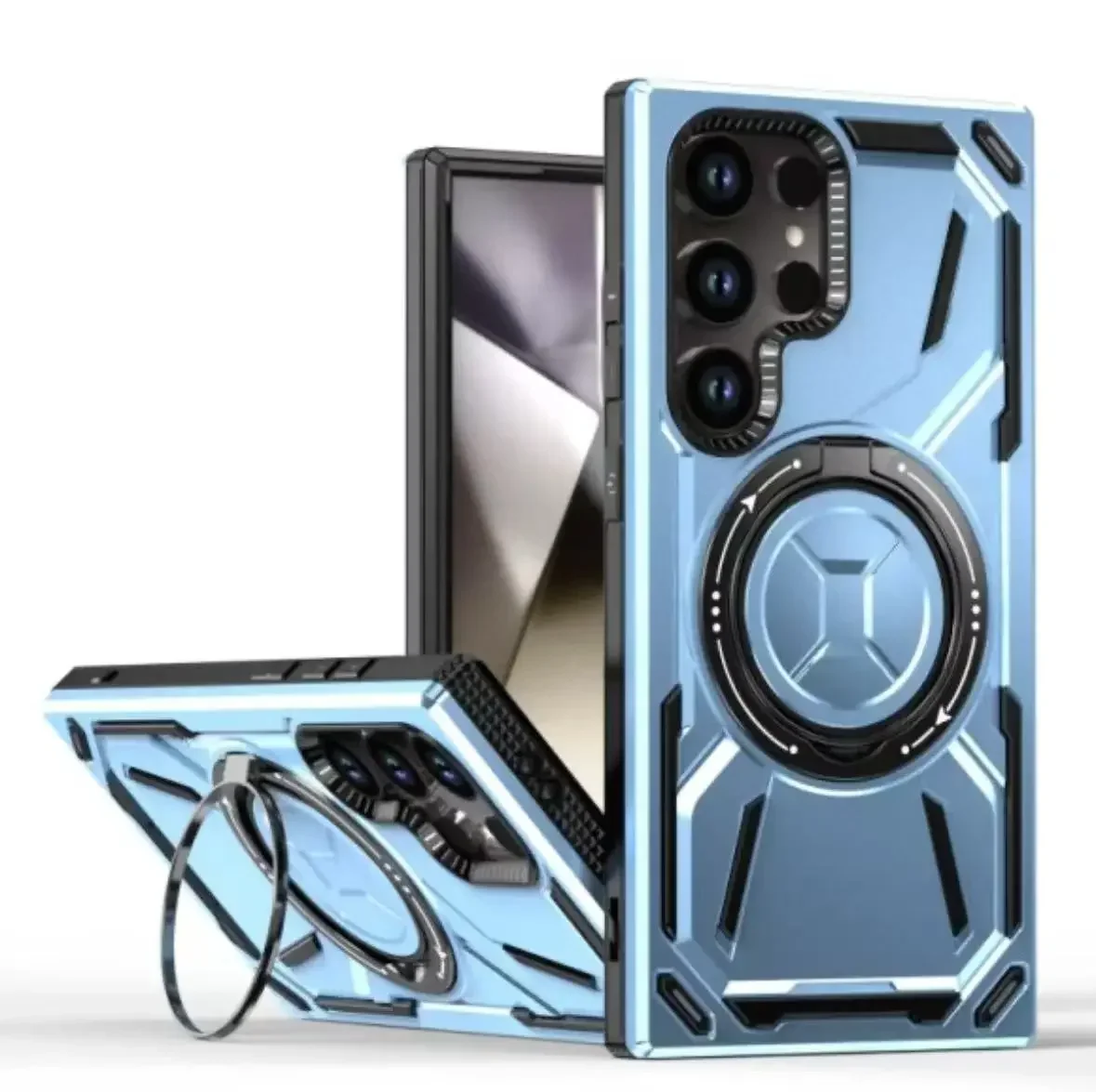 Shockproof Armor Case with Magsafe Wireless Charging and Rotating Bracket