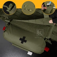 KRYDEX Tactical Trauma Pouch Roll Up IFAK First Aid Kit EDC Medical Rapid Belt Bag Airsoft Hunting Vest Plate Carrier Gear 2