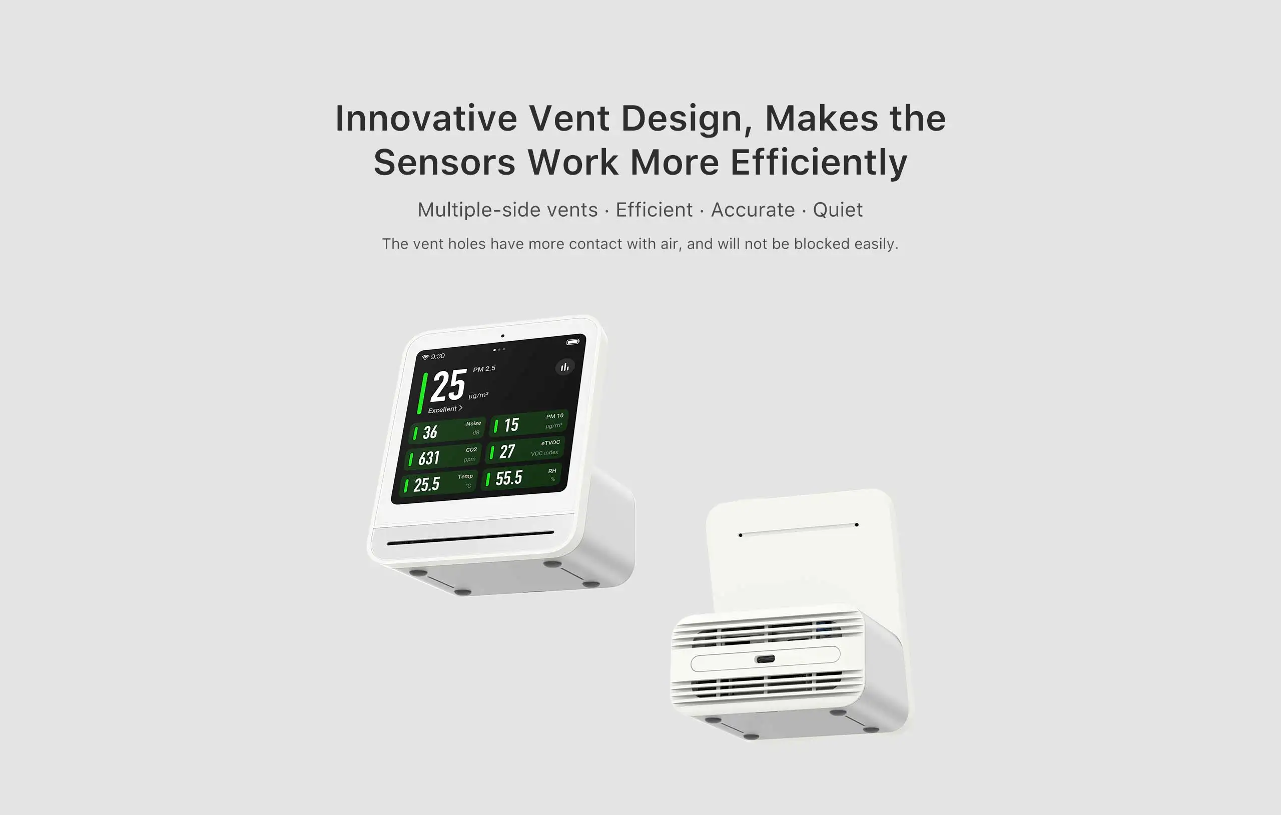 Original Air Monitor 2 Smart Home Touch Screen Control Temperature Humidity Sen