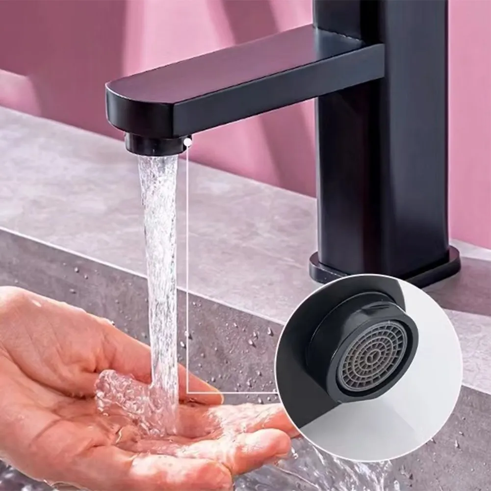 Bathroom Faucet Hot&Cold Mixer Tap Deck Mounted Bathroom Basin Faucets Black Square Washbasin Sink Bathtub Faucet basin faucet