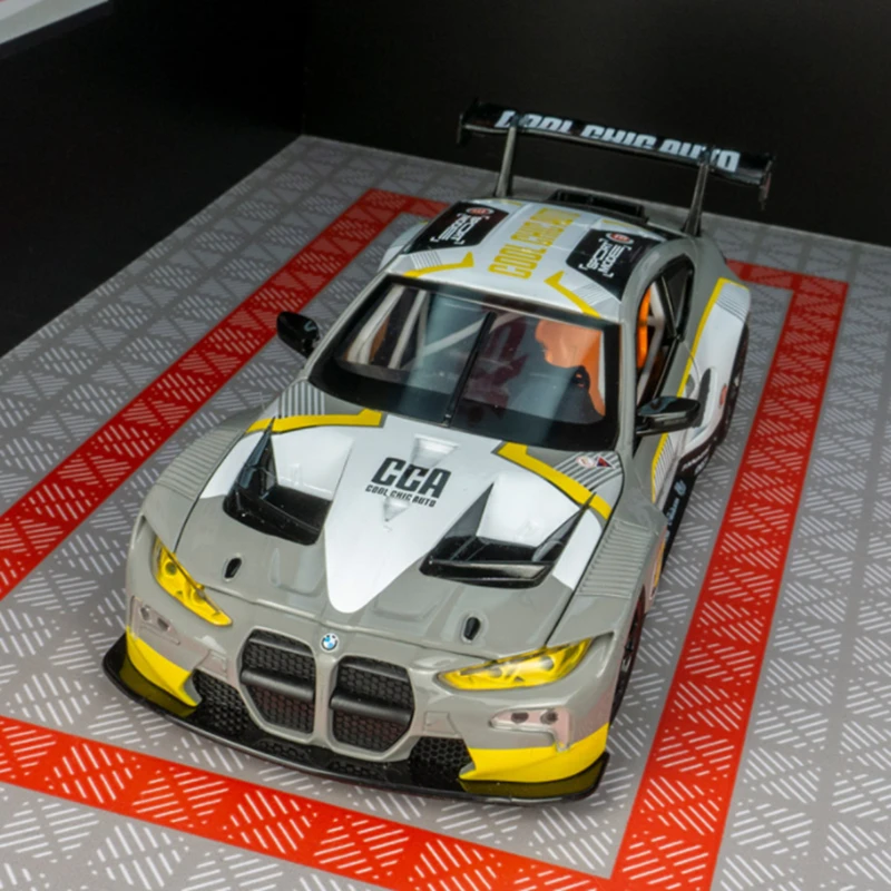 1:24 BMW M4 GT3 Alloy Sports Car Model Diecasts Metal Track Racing Car Model Simulation Sound and Light Collection kids Toy Gift 5
