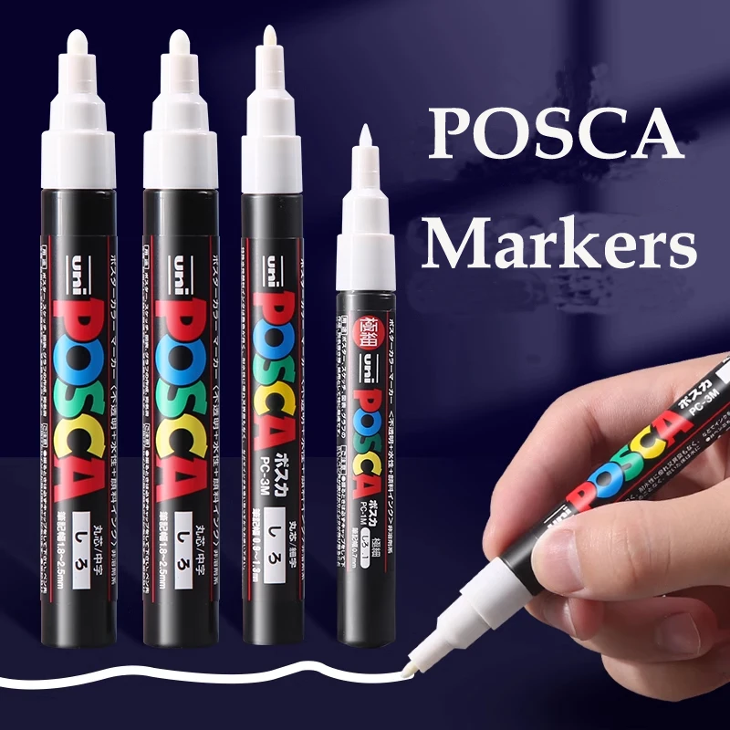 Picasso Art Posca Pens Buy Online Picasso Art Posca Markers Online White Pen POSCA PC-1MR White Paint Pen  Picasso Art Craft