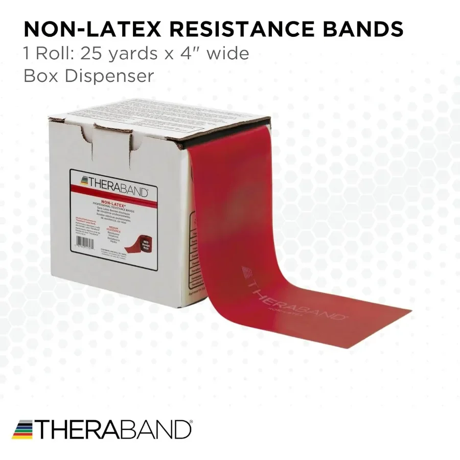 Resistance Band 25 Yard Roll, Non-Latex Professional Elastic Stretch Bands for Upper & Lower Body Exercise Workouts, Physical Th
