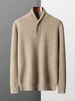 Yoyoselect Men Autumn Winter Sweater 100% Cashmere Luxury Pullover V Neck Thick Warm Casual Smart Jumpers Quality Knitwear Tops 1