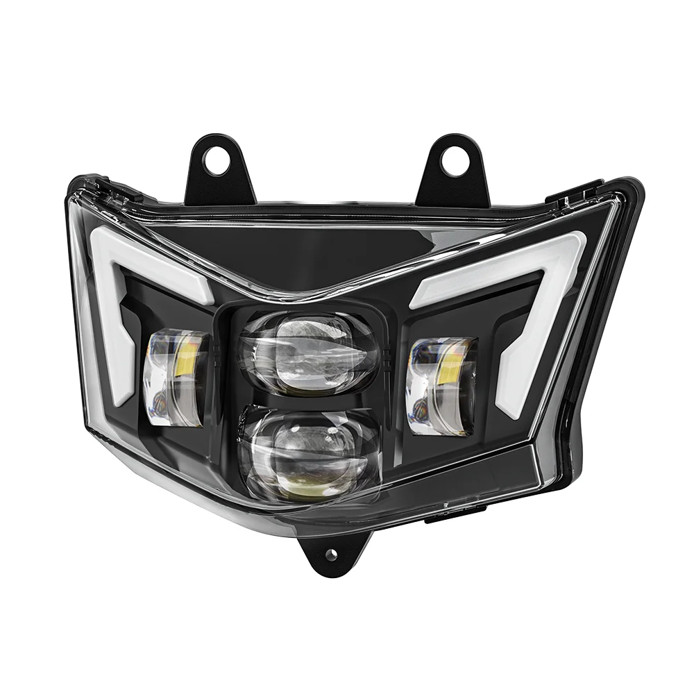 

For Kawasaki Supermotor Dirt Bike Front Motorcycle Headlamps 66W E-Mark Approval LED Projector Headlights