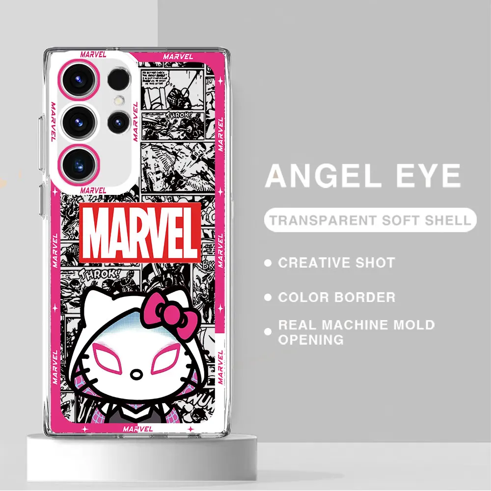 thumbnail image 1 of Funda de teléfono para Samsung Galaxy S24 S20FE Note 10 Plus S20 Plus S21 S22 Plus S23 Ultra S10, Marvel Spidermans Hello Kitty, 1 of 5