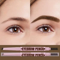 Crayon à sourcils 2 en 1, cosmétiques professionnels, maquillage pour femmes, 5 couleurs, brosse de tatouage de sourcils étanche, stylo à sourcils longue durée 4