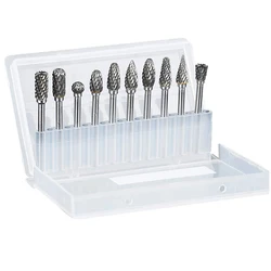 10 - Piece Premium Carbide Burr Set for Precision Carving and Grinding (10PCS set)