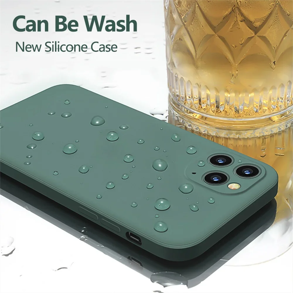 Original Square Liquid Silicone Phone Cases - Premium Durable Covers