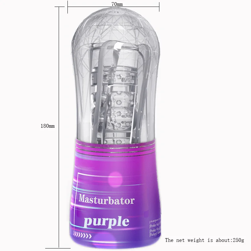 Male Masturbator Cup Soft Silicone Pussy Transparent Vagina Adult Goods Endurance Exercise Vacuum Pocket Cup for Adults Sex Toys 5