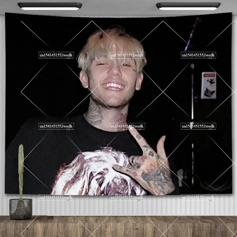 Lil Peep Tapestry Wall Hanging Rapper Art Print Tapestry Hippie Tapestries Aesthetic Room Decor Bedroom Tapices Table Cloth tapestry decorations