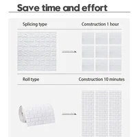 70cmx1/5/10m 3D Wallpaper Decoration Self-adhesive Antique Foam Brick Wallpaper Living Room Bedroom Waterproof 3d Wall Sticker 4