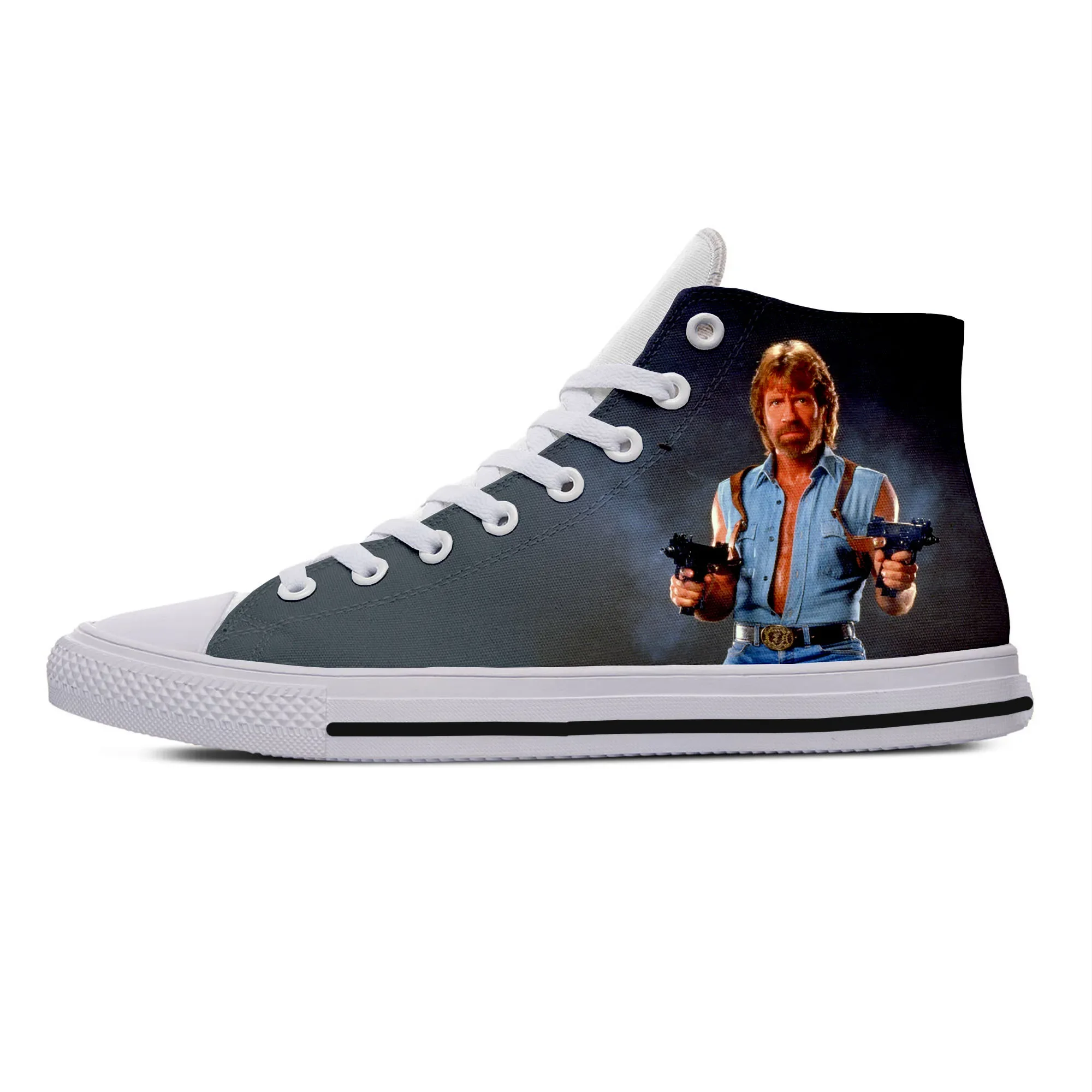 Hot Fashion 3D Chuck Norris High Sneakers Men Women Latest Shoes High Quality Casual Shoes High Help Summer Classic Board Shoes