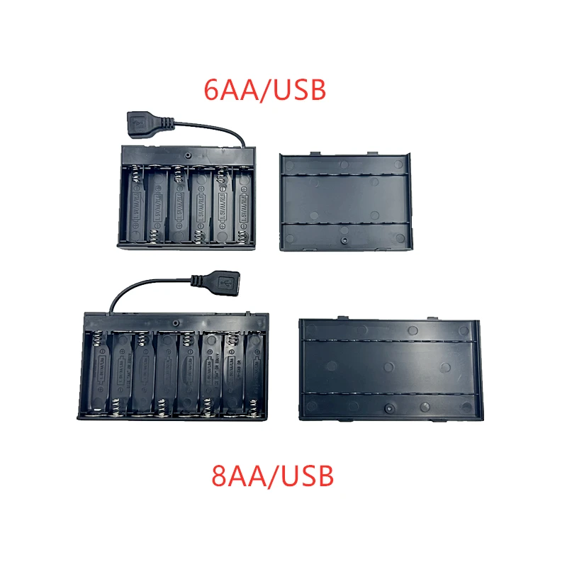 Battery Box Portable Mini AA Battery Holder Storage 2-8 x USB Power Supply For LED Strip Light