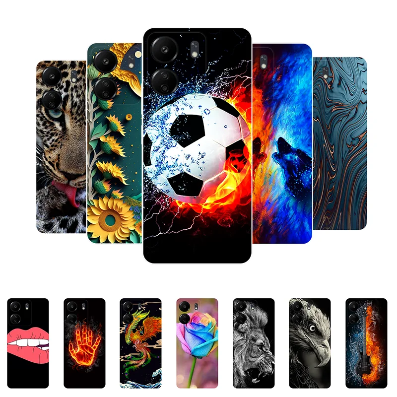 Funda Xiaomi Redmi 13C / Poco C65 (4G) Carcasa Gel Silicona TPU + Protector