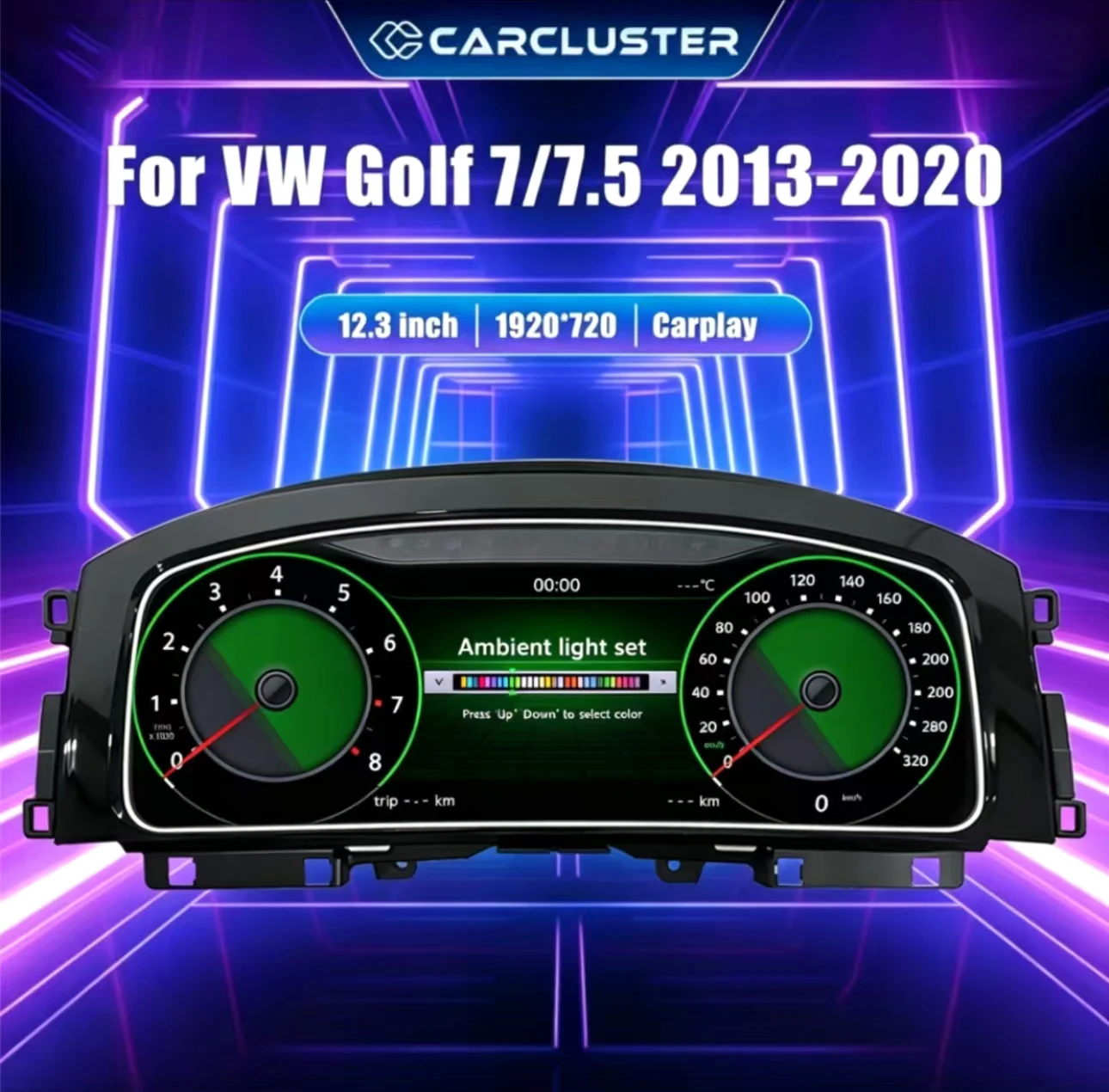 Panel de instrumentos digital para VW Golf 7/7.5 MK7 Golf VII Tipo 5G años 2013-2020, cabina virtual, velocímetro. 1