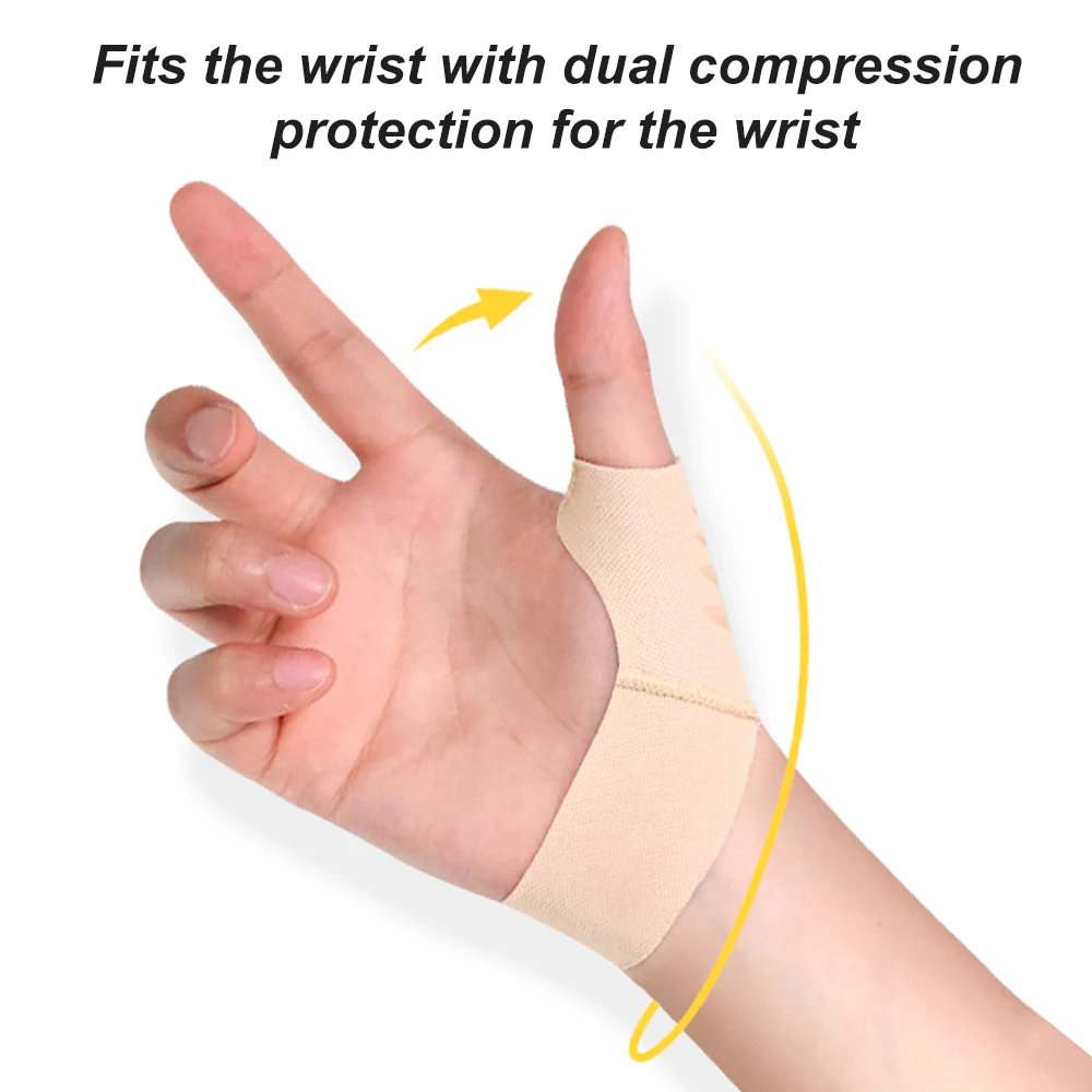 Elastic Thumb Support Brace Thumb Compression Sleeve for Relieving Pain Arthritis Joint Pain Tendonitis Sprains Sports 1Pcs