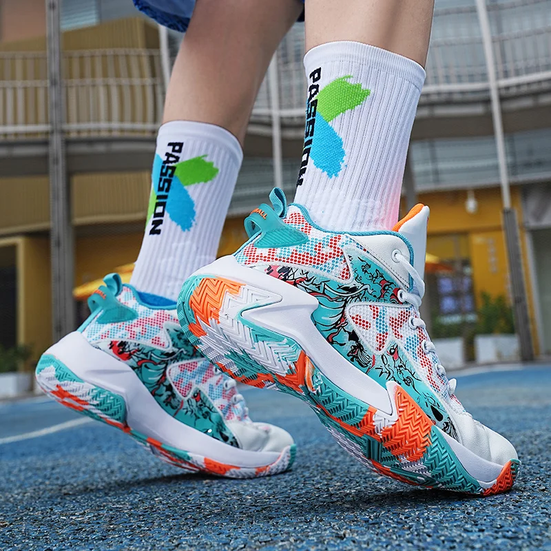 Casual ademende, comfortabele en slijtvaste sport-jeugdtraining basketbalschoenen voor heren 2023_voghion.com