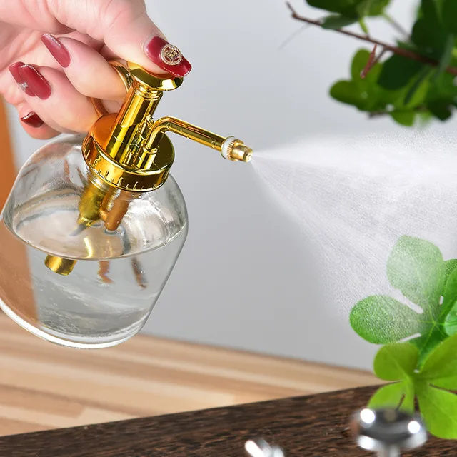 220-360ml Transparent Glass Watering Can Gardening Household Water Sprinkler Watering Can Watering Spray Can Home Decor 4