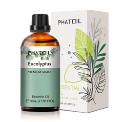 PHATOIL 30ml Aromatherapy Essential Oil Blend - Lavender, Eucalyptus, Vanilla, Sweet Orange Fragrance for Diffusers, Candles, and DIY Soap (Eucalyptus)