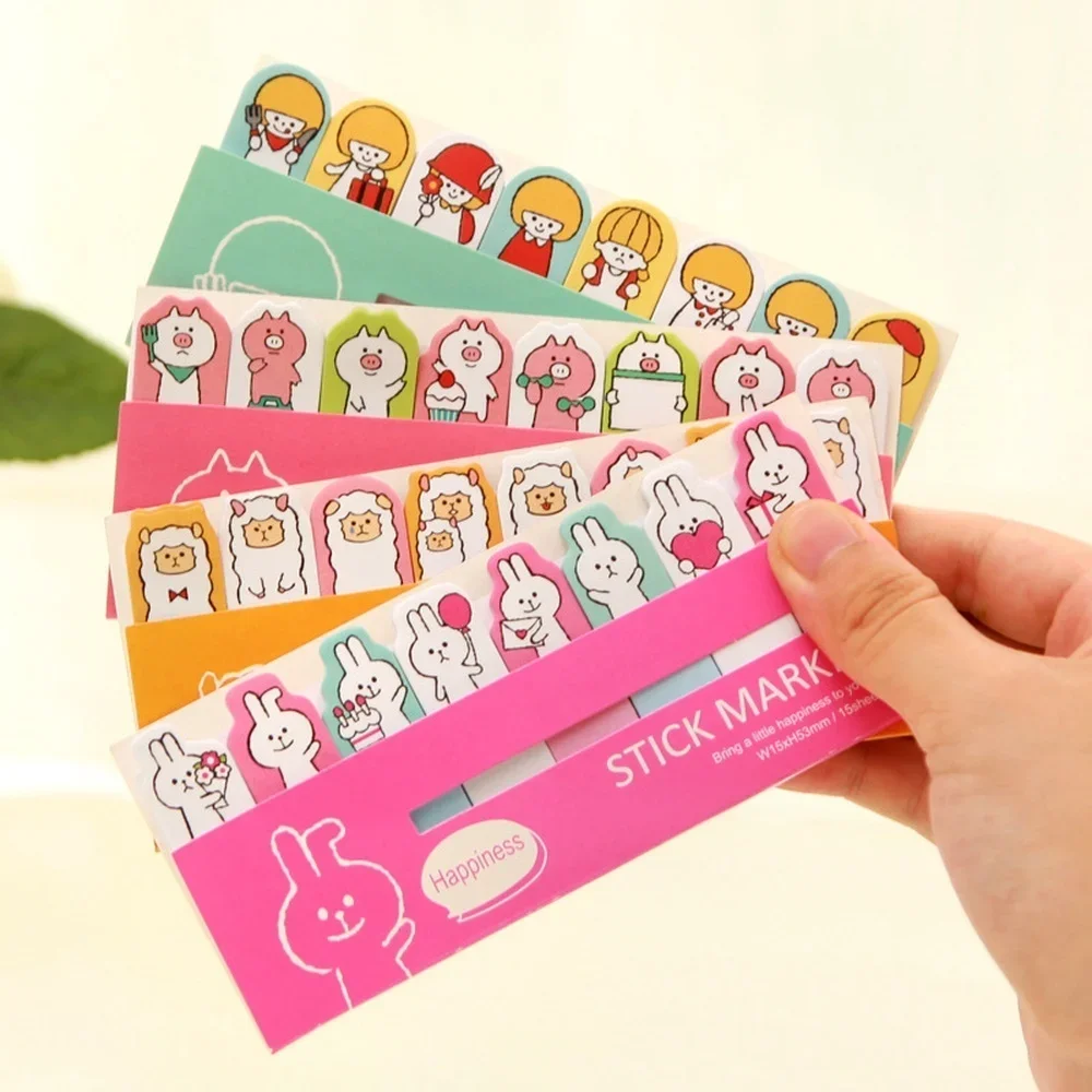 Stationery Sticky Notes Mini Animals Memo Pad 7 Rowing Note Paper Stickers stationery stickers,stationery supplies