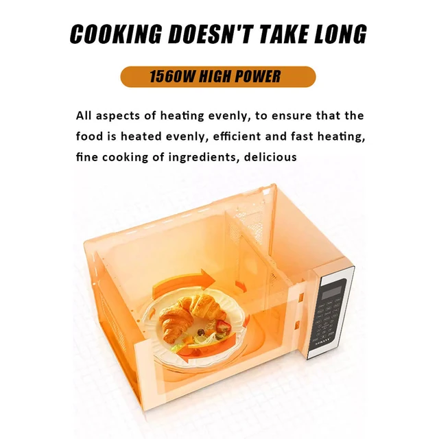 Forno a microonde Forno a microonde multifunzione a onde luminose integrato 42L Grande capacità Riscaldamento per ufficio Avanti Cottura Fast Food 5