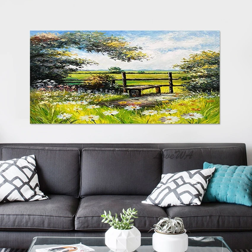 

Indian Village Paintings Canvas Artwork Wall Art Room Decoration Accessories Frameless Abstract Beautiful Pictures Of Flowers