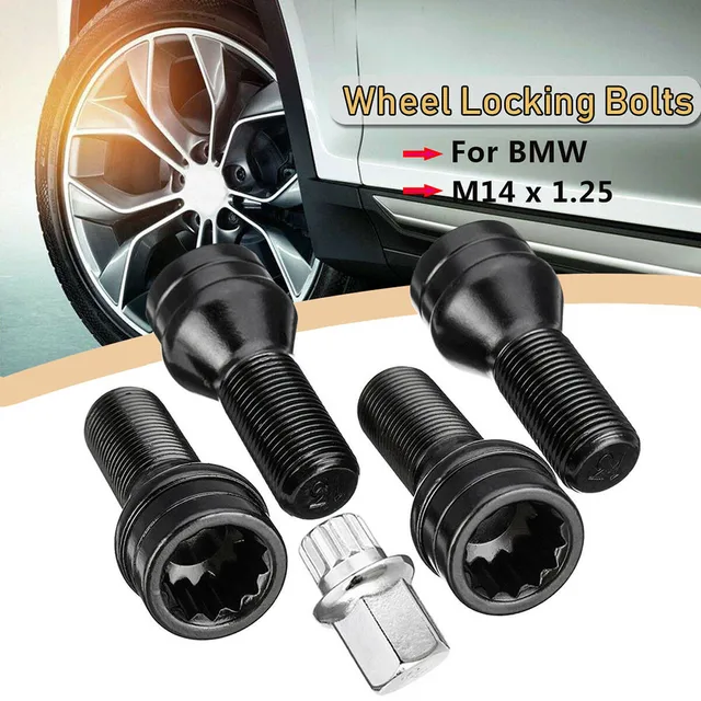 最大12%OFFクーポン M12x1.5 M14x1.25 4Pcs/kit Wheel Anti-theft Bolts Locking パーツ・アクセサリ