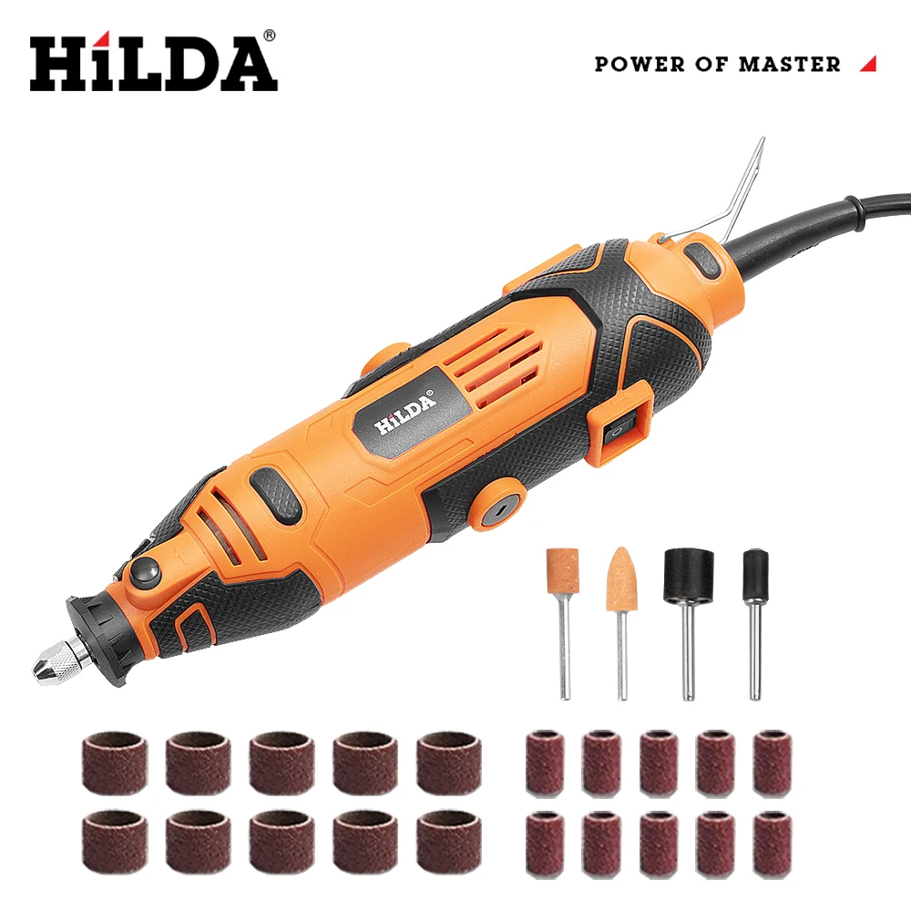 HILDA DM185 200W Engraving Machine Drill Engraving Cone Grinding Engraving Polishing Rotating Tool New Variable Speed Mini Drill