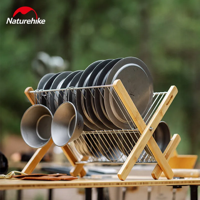 naturehike-stainless-steel-folding-tableware-storage-rack-camping-picnic-home-drain-shelf-outdoor-portable-kitchen-supplies