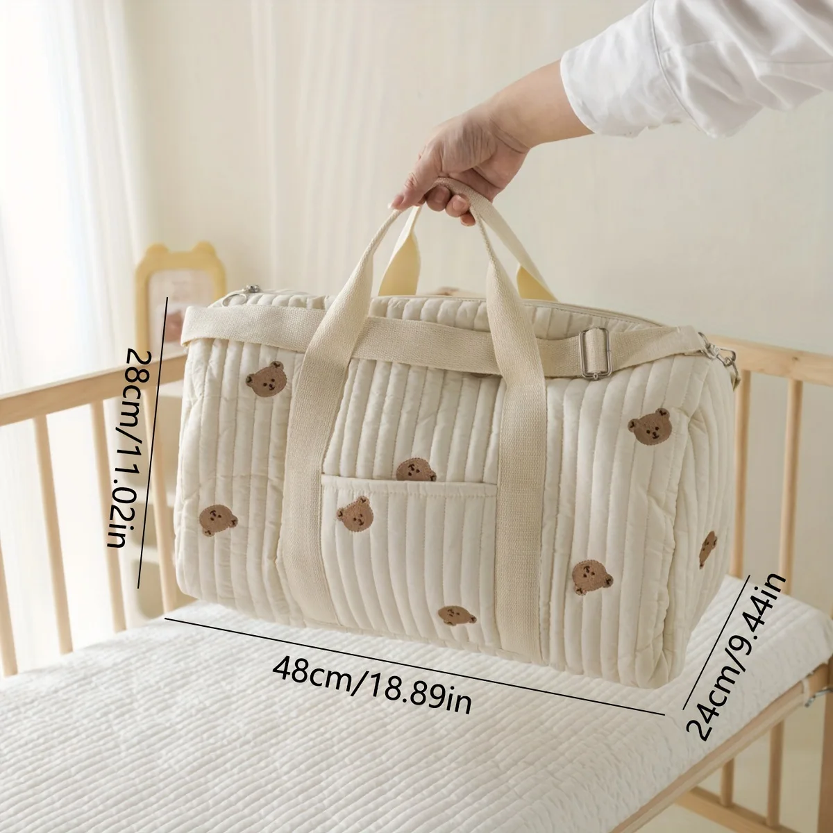 sac a langer bebe dimensions 42x24x28 cm
