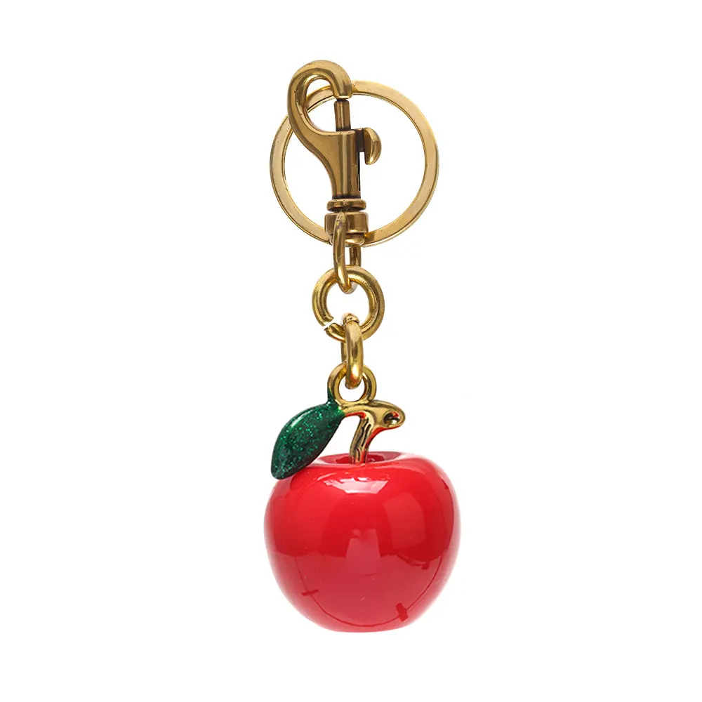Creative Realistic 3D Red Apple Keychain For Women Girl