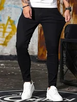 Jean Slim en Denim Bleu Clair pour Homme, Pantalon Crayon de Style Classique, avec Fermeture Éclair, Décontracté, de Marque 4