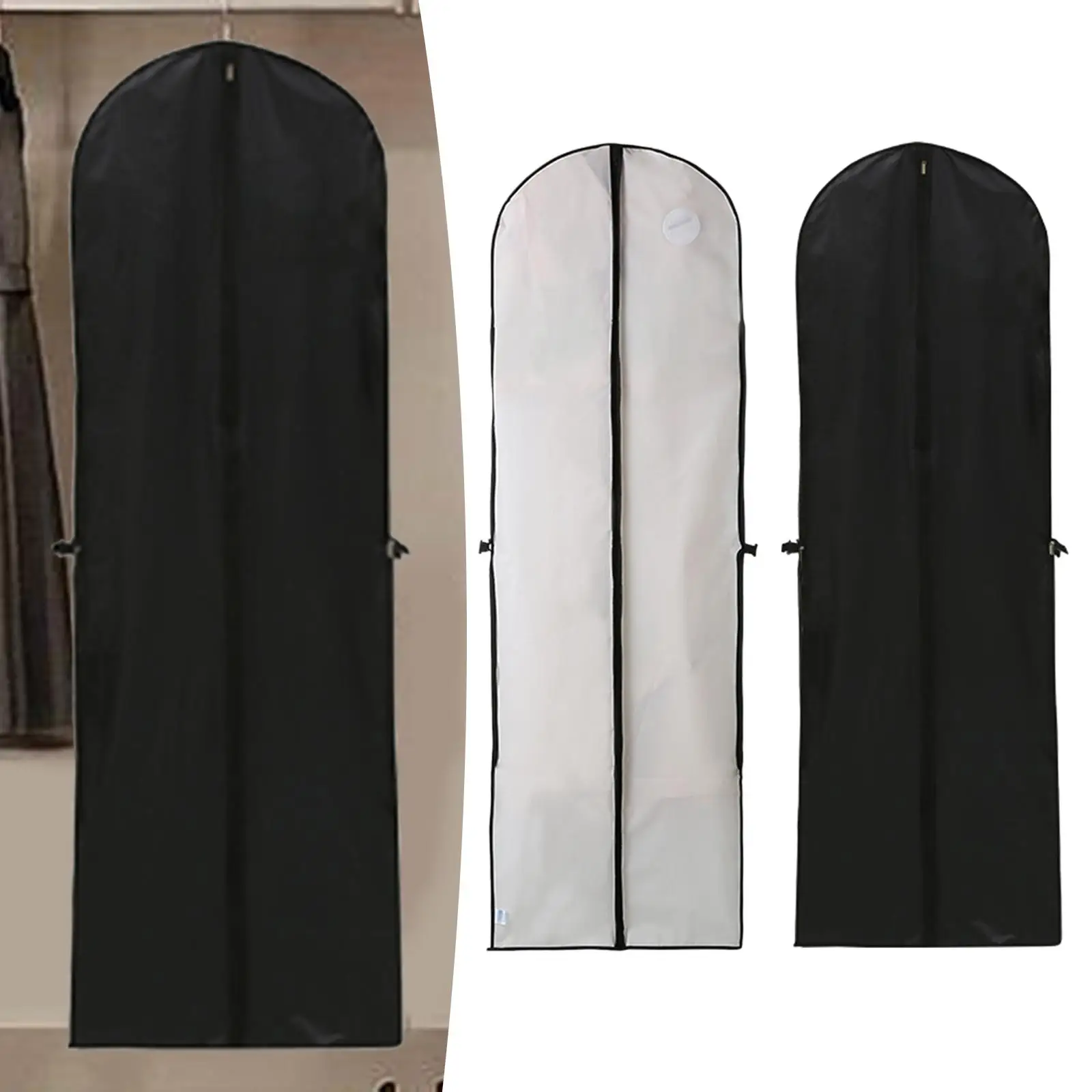 Garment Bags Gown Robe Storage Bag Waterproof Dual Use Suit Garment Cover Long